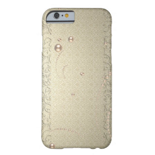 Elegant Chic Damask Lace Pearls Barely There iPhone 6 Case