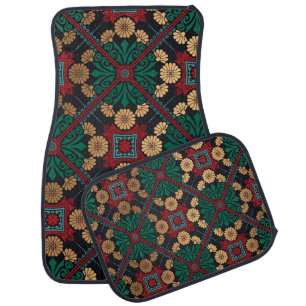 Elegant chic Decorative tile pattern Car Floor Mat