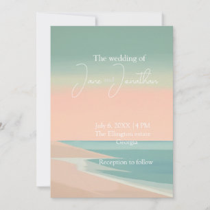 Elegant chic destination invitation