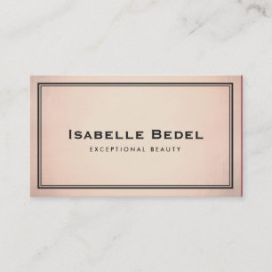 Elegant Chic Fashion and Beauty Stylist Copper Business Card
