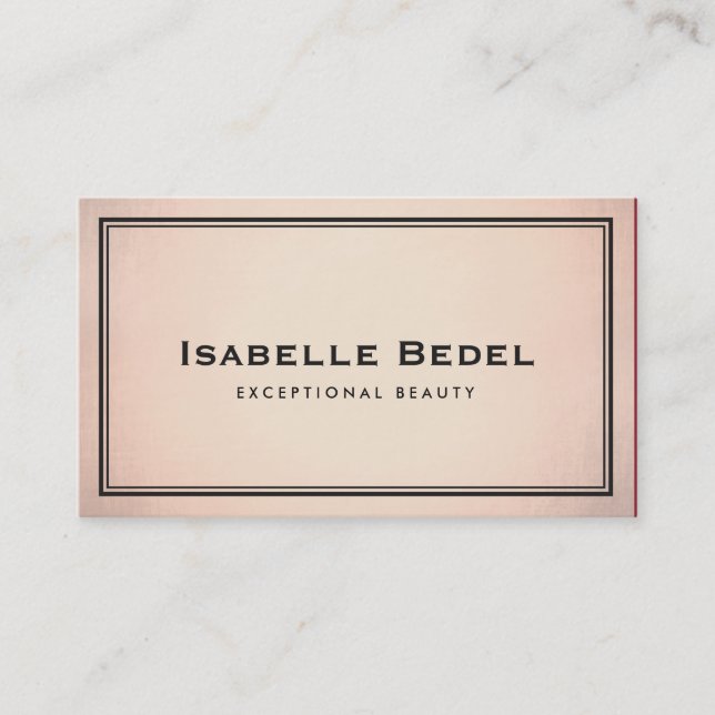 Elegant Chic Fashion and Beauty Stylist Copper Business Card (Front)