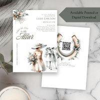 Elegant Chic Fashion Sketch Derby Bridal Shower