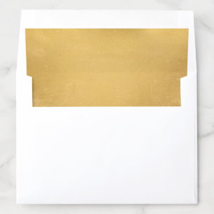 Elegant Chic Faux Gold Foil Wedding Envelope Liner