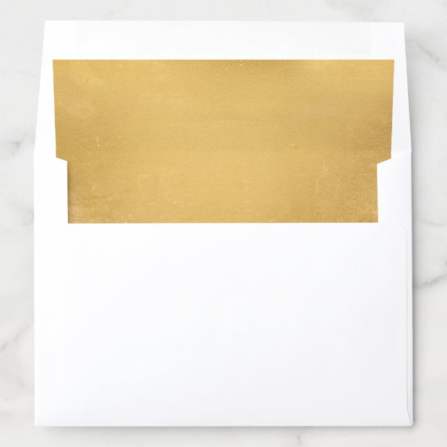 Elegant Chic Faux Gold Foil Wedding Envelope Liner (In Envelope)
