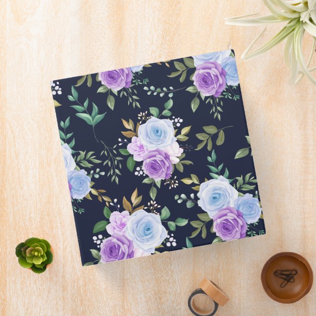 Elegant chic floral 3 ring binder (In Situ)