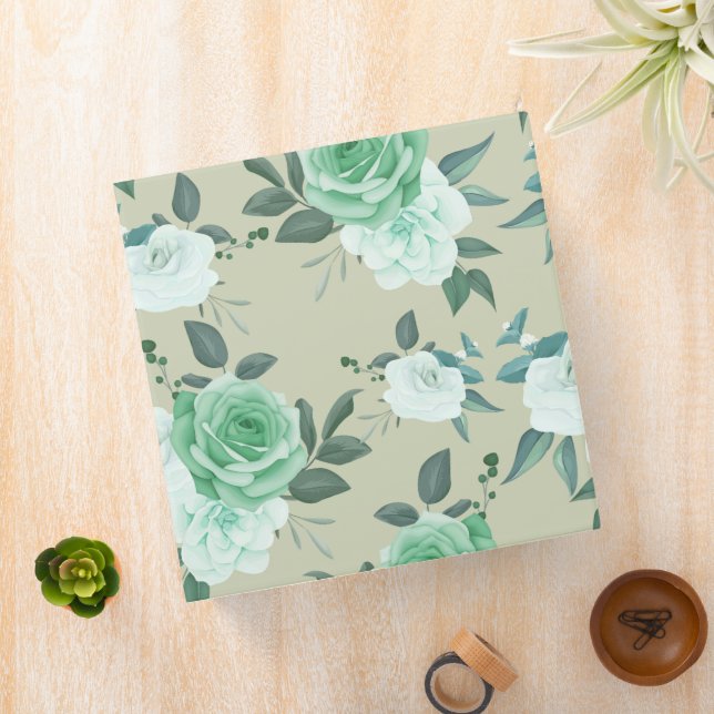 Elegant chic floral 3 ring binder (In Situ)