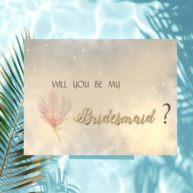 Elegant Chic  Floral Bridesmaid Card (Creator Uploaded)
