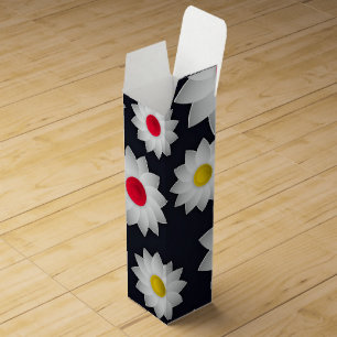 Elegant chic floral Cherry Blossom sunflower Wine Box