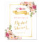 Elegant Chic Floral Gold Frame Bridal Shower