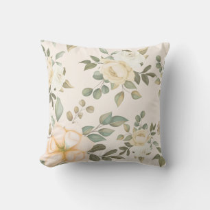 Elegant chic floral outdoor pillow