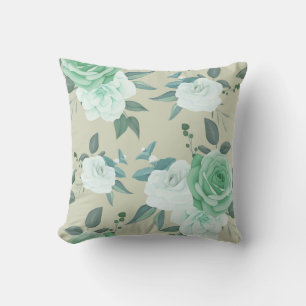 Elegant chic floral outdoor pillow