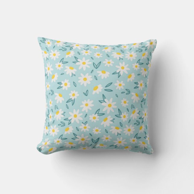 Elegant chic floral throw pillow (Front)