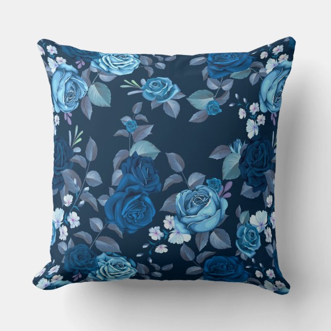 Elegant chic floral throw pillow (Front)