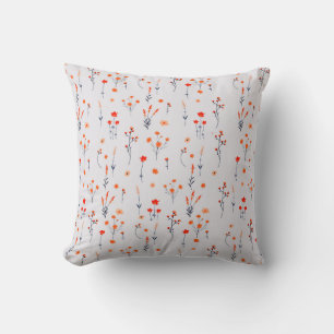 Elegant chic floral throw pillow
