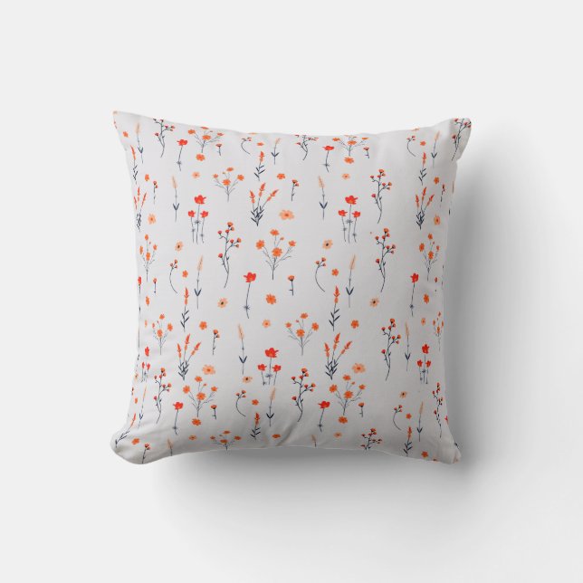 Elegant chic floral throw pillow (Front)
