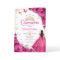 Elegant Chic Fuchsia Pink Roses Gold Quinceanera