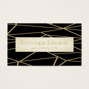 Elegant Chic Geometric Black and Gold Professional Business Card Elegant Chic Geometric Black and Gold Professional Business Card