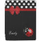 Elegant chic girly polka dots ladybug monogram