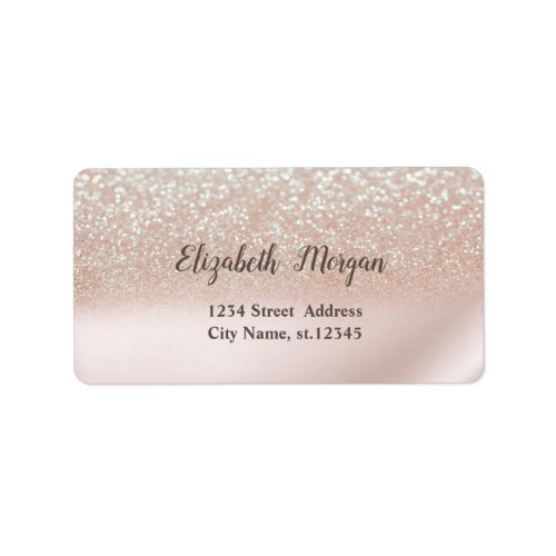 Elegant Chic Glitter Ombre Bokeh Label