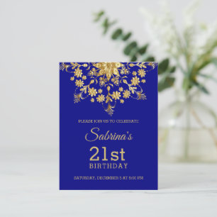 Elegant Chic Gold Birthday Invitation