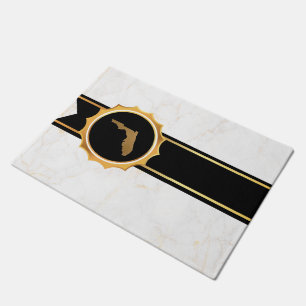 Elegant Chic Gold & Black Florida State Map Doormat