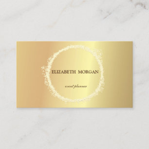 Elegant Chic  Gold Confetti Circle Business Card
