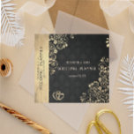 Elegant Chic Gold Flowers Hearts,Black Damask 3 Ring Binder<br><div class="desc">Elegant  wedding planner.</div>