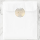 Elegant Chic Gold Hearts Classic Round Sticker<br><div class="desc">Elegant gold hearts on bokeh background.</div>