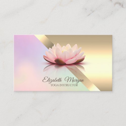 Elegant Chic Gold Lotus Flower Yoga Instructor Business Card