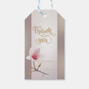 Elegant Chic ,Gold,Magnolia Thank You Gift Tags
