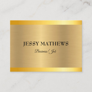 ELEGANT CHIC GOLD MODERN MINIMALIST BLACK GOLDEN BUSINESS CARD