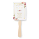 Elegant Chic Gold Pink Floral Wedding Program