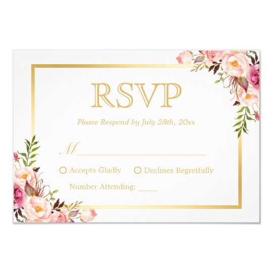 wedding reply card