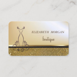 Elegant Chic Gold ,Shimmering Gold Sequins,Dress Business Card
