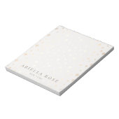 Elegant Chic Gold Stars Pattern Notepad | Zazzle