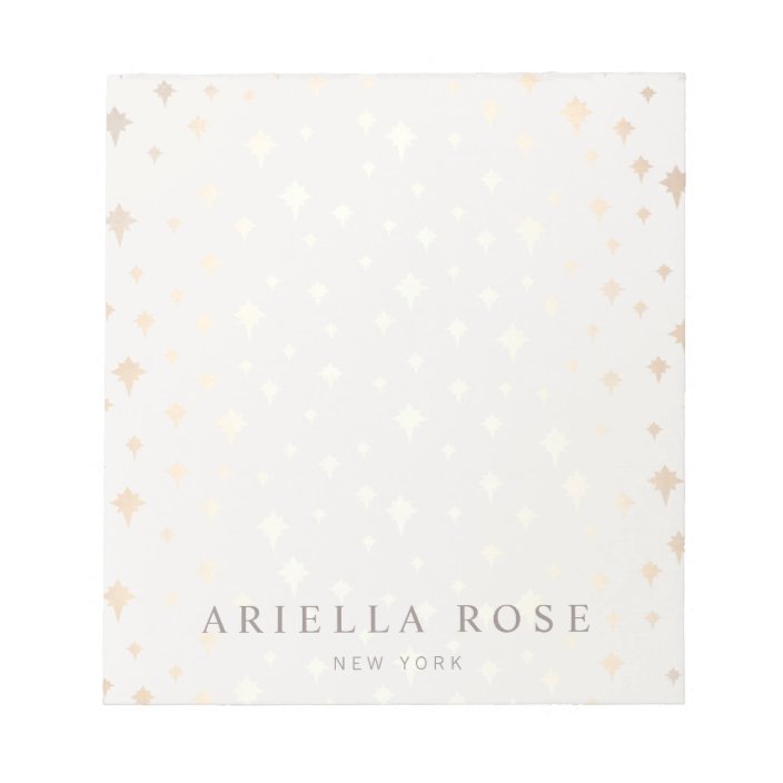 Elegant Chic Gold Stars Pattern Notepad | Zazzle.com