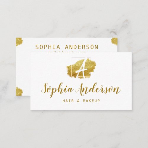 Elegant Chic Golden  Signature Script Business Bu Business Card
