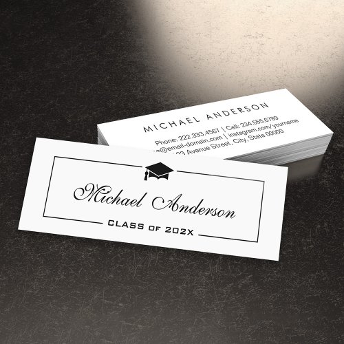 Graduation Name Card - Elegant Classic Insert Card