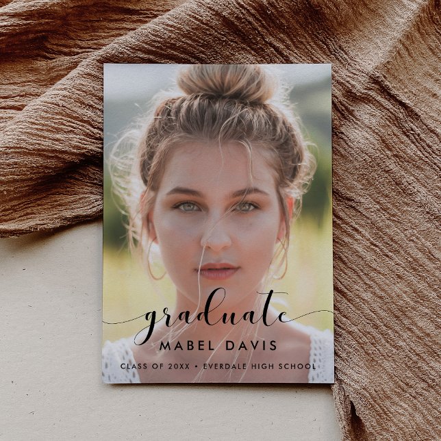 Elegant & chic graduation photo invitation (Creator Uploaded)