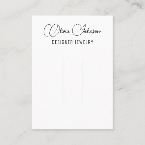 Elegant Chic Hair Clip Display  Business Card