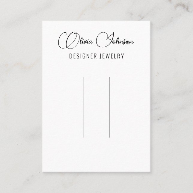 Elegant Chic Hair Clip Display  Business Card (Front)