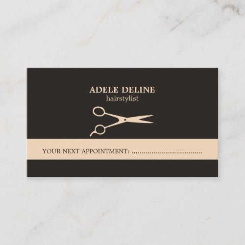 Elegant Chic Hair Stylist Appointment Card