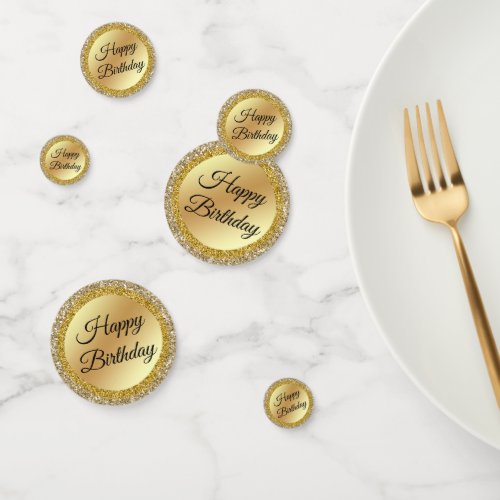 elegant chic happy birthdaygold luxury background confetti