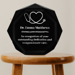 Elegant Chic Heart Stethoscope Doctor Black Acrylic Award<br><div class="desc">Looking for a thoughtful gift for a healthcare professional? Our Elegant Chic Heart Stethoscope Black Acrylic Award is the perfect choice. Personalized with their name,  this award is sure to be cherished for years to come.</div>