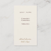 Elegant Chic Interior Designer Striped Rust Brown Business Card (Back)