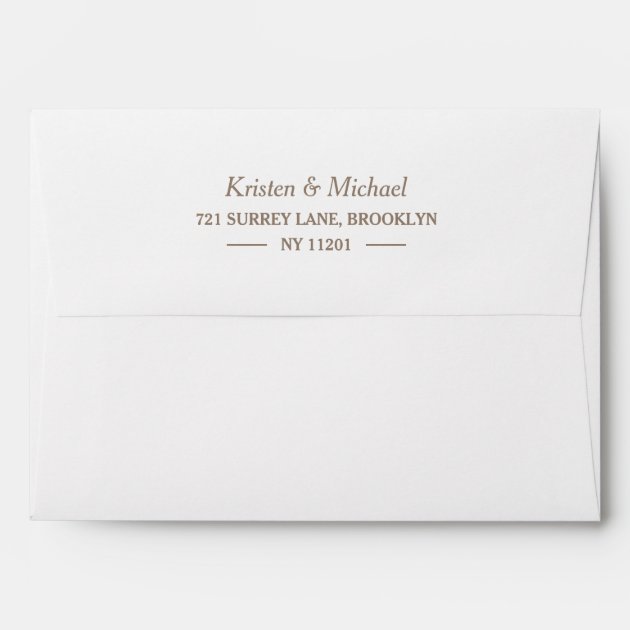 Elegant Chic Ivory Burlap Lace Ribbon Wedding 5x7 Envelope