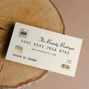 Elegant Chic Ivory Gold Luxury Credit Card Logo
