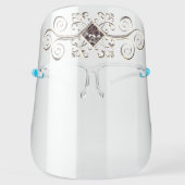 Elegant Chic Jewel Decorative Band Personalized Face Shield (Front)