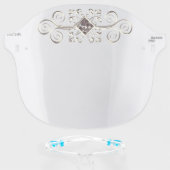 Elegant Chic Jewel Decorative Band Personalized Face Shield (Front w/Glasses)