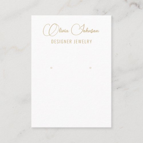 Elegant Chic Jewelry Earring Display  Business Card
